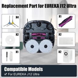 JGS Premium - Vervangend Onderdeel Stofzuiger - Roller Borstel, Zijborstel, Filter, Mop Pad, Stofzak - 13 Stuks - Ultra Reinigingstoebehoren — thumbnail 4