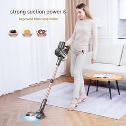 INSE Steelstofzuiger Draadloos - Stofzuiger Draadloos - 6-in-1 - S7P - Goudkleurig - Lichtgewicht Steelstofzuiger - 40 kPa, 60 min. gebruiksduur - 65 dB - 1.2 L tank — thumbnail 5