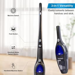 RFWR® Draadloze Handheld Stick Stofzuiger 22.2V 150W Lichtgewicht Oplaadbaar — thumbnail 2