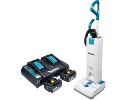 Makita DVC 560 PM2 accustofzuiger 36 V (2x 18 V) 5 l borstelloos + 2x accu 4,0 Ah + oplader