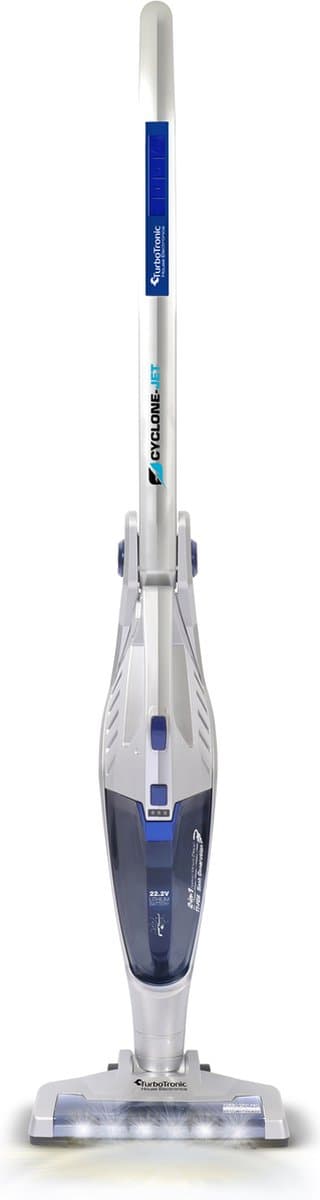 TurboTronic TT-FG6 2-in-1 Steelstofzuiger met flexibele arm - ingebouwde kruimeldief - Zilver/Blauw — afbeelding 1
