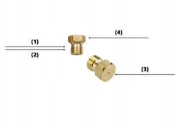 Merkloze Gasbrander Mondstuk M6 x 0,75, Gatdiameter 0,25 mm — thumbnail 2