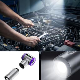 Persluchtstofdoek - Draadloze Cleaner - Auto Interieur Reinigen - Borstelloze Motor - 100W Vermogen - Zilverkleurig — thumbnail 3