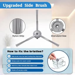 20 Stuks Reserveonderdelen Geschikt voor Eufy L50/ L60/ L50 SES/ L60 SES Stofzuigerrobot, Vervangende Accessoireset met 2 Hoofdborstels, 8 Zijborstels, 8 Filters, 1 Reinigingsborstel, 1 Schroevendraaier — thumbnail 2