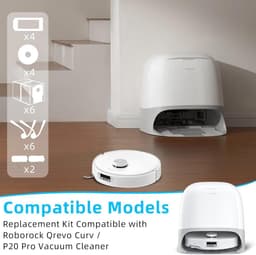 24 stuks accessoires gescht voor Roborock Qrevo Curve/Qrevo Edge/S5X/5A1/5XC stofzuiger, hoofdborstel, stofzak, wisdoeken, filter, zijborstels, schroevendraaier, zuigrobot, reserveonderdelen — thumbnail 3