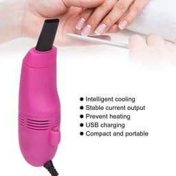 Mini-stofzuiger voor toetsenbord, USB, krachtig, nagelart, auto, thuis — thumbnail 2