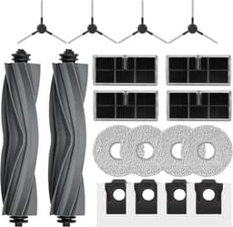 18 stuks accessoireset - Geschikt voor Mova P50 Pro Ultra - P50 Ultra - Dreame X40 Ultra Complete - X40 Master - L40 Ultra - 2 hoofdborstelen - 4 filters - 4 dweildoeken - 4 stofzakken - 4 zijborstels — thumbnail 1