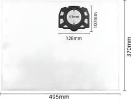Stofzuigerzakken - Reserve zakken - Stofvrij werken - Scheurvast materiaal - 40 stuks - Wit — thumbnail 2