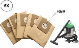 PD® - Bouwstofzuiger Zakken Universeel 12L - 40MM aansluiting - 5-delig - Droog/nat Stofzuigers — thumbnail 1