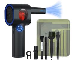 Elektrische Bladblazer - Luchtblazer Stofverwijderaar - Computer Reinigen - Traploze Snelheidsregeling - 17.58 cm - Zwart