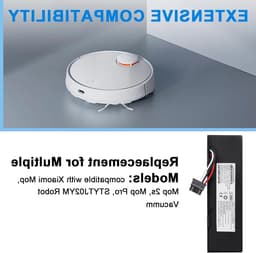 3400mAh Vervangende Batterij voor Robotstofzuiger, 14.4V Lithium-Ion Accu, Geschikt voor Mop 2S, Mop Pro en Mop P — thumbnail 2