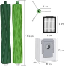 Accessoires voor iRobot Roomba i1+ i3+ i4+ i5+ i6+ i7+ i8+ J5+ J6+ J7 J8+ J9+ E5 E6 E7 Accessoireset Reserveonderdelen 4 stofzakken, 4 hoofdborstel, 6 zijborstels, 6 filters 1 — thumbnail 2