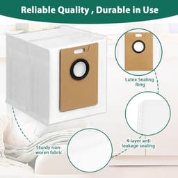 12STUKS Stofzakken reserveonderdelen - geschikt voor Tapo RV30 Max - RV30 Max Plus - RV20 Max Plus - RVA202 - grote capaciteit vliesstoffen - stofzuigerzakken - accessoires - robotstofzuiger accessoireset - reserveonderdelen — thumbnail 4