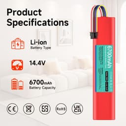 6700mAh Vervangingsbatterij voor Neato Botvac Connected D3/D5/D6/D7 — thumbnail 3