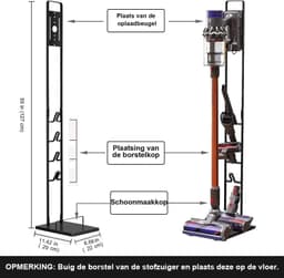 Metalen Stofzuigerhouder voor Dyson V15 V12 V11 V10 V8 V7 V6 - Organizer voor Accessoires — thumbnail 2
