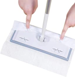 Stofafscheider Mop - Vloer Reiniger - Effectief Vuil Verwijderen - 360 Graden Rotatie - 115cm Uitschuifbaar - Grijs — thumbnail 4