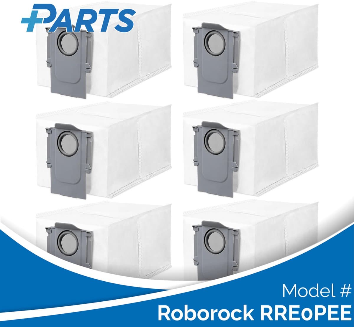 Roborock RRE0PEE Stofzakken (6 Stuks, Plus.Parts® alternatief voor 8.02.0239) — afbeelding 1