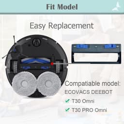 2 stuks Vervangende achterklep - geschikt voor ECOVACS DEEBOT T30 Omni / T30 PRO Omni robotstofzuiger - voor hoofdborstel — thumbnail 4
