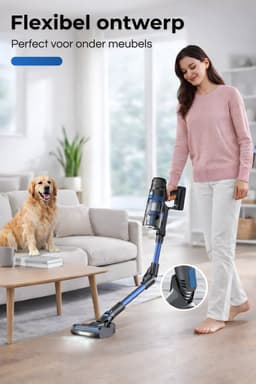 MYBOT S8 Ultra - Steelstofzuiger met Dweilfunctie - 430W - 30Kpa - 3 Zuigniveaus - Vacuum Cleaner - Steelstofzuiger Draadloos - Zonder Zak - Op Accu — thumbnail 5