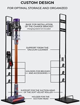 Vacuüm Standhouder Station Compatibel voor Dyson V15 V6 V7 V8 V10 V11 DC58 DC59 DC62 DC74, Stofzuigerstandaard vloerhouder zonder boren van de muur — thumbnail 4
