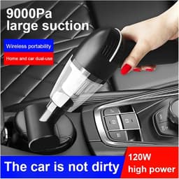 Draadloze Autostofzuiger - Handstofzuiger Auto - Snelle Reiniging - 9000PA Zuigkracht - 500 Gram - Zwart — thumbnail 2