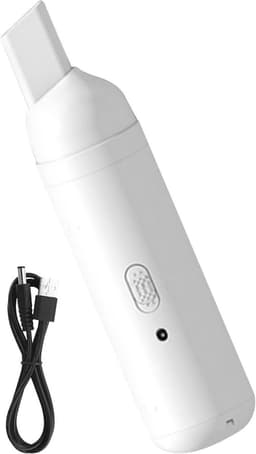 Draadloze handstofzuiger - Draagbare reiniger - Auto en kantoor - USB oplaadbaar - Compact formaat - Wit — thumbnail 1