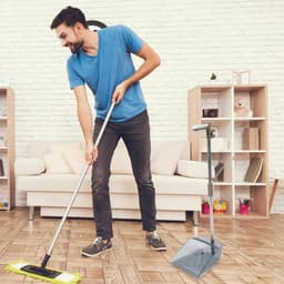 Bezem Stoffer Set - Schoonmaakgereedschap - Huishoudelijk Gebruik - Ergonomische Steel - 93 cm Bezem - Diverse Kleuren — thumbnail 3
