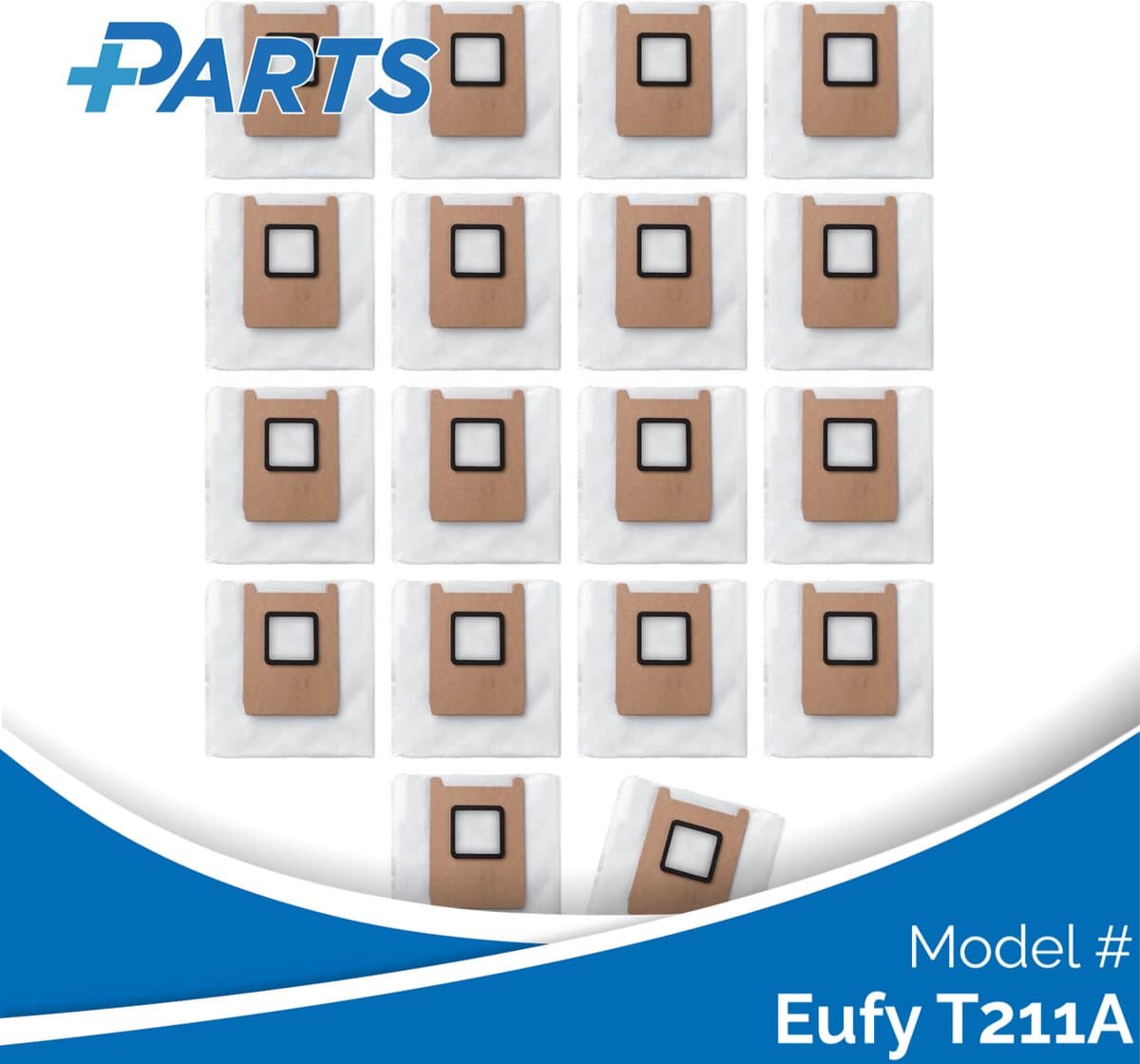 Eufy T211A Stofzakken (18 Stuks, Plus.Parts® alternatief voor T29YQA20) — afbeelding 1