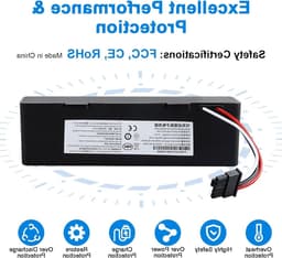 3400mAh Vervangende Batterij voor Robotstofzuiger, 14.4V Lithium-Ion Accu, Geschikt voor Mop 2S, Mop Pro en Mop P — thumbnail 4