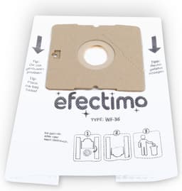 PH95 stofzuigerzakken van efectimo - 10 stuks - drielaags hoogwaardige microvezel zakken voor type PH95 - geschikt voor Inventum, Sauber, Princess en Blokker — thumbnail 1