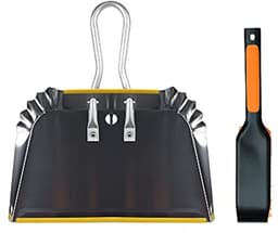 Zware metalen stofpan 17" met reinigingsborstelset — thumbnail 1