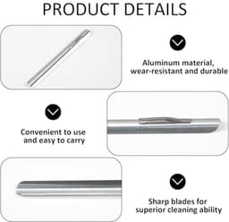 Compacte Kruimelverwijderaar van Roestvrij Staal met Gebogen Rand - Ideale Accessoire voor een Schone Tafel — thumbnail 4