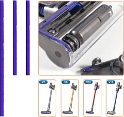 3x Zachte Pluche Vilt Strips geschikt voor Dyson V6 V7 V8 V10 V11 Stofzuiger SoftRoller Hoofd Vervanging Accessoires Onderdelen — thumbnail 2