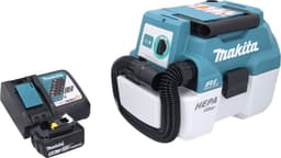 Makita DVC 750 LRT1 accustofzuiger LXT 18 V 67 mbar 7,5 l borstelloos + 1x accu 5,0 Ah + oplader — thumbnail 5