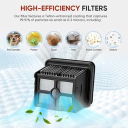 Vervangingsset met rolborstels en filters Geschikt voor de draadloze nat- en droogstofzuigers Dreamame H12 Pro, H12 Dual en G10 Pro, inclusief 3 rolborstels en 4 filters. — thumbnail 4