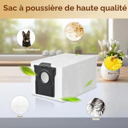 Vervangende stofzakken geschikt voor Dreame D20 Pro Plus – stofzuigerzakken van meltblown vezels en vliesmateriaal - set van 8 — thumbnail 3