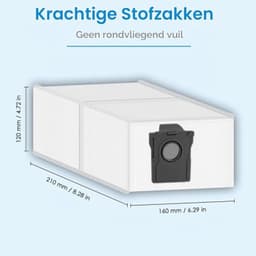 10 Stofzuigerzakken voor Dreame L10s/L20/L40/X40/X50/X60 Ultra, D10 Plus Gen 2, Aqua10, Mova P10 Pro/V50/S20 Ultra - Vervangende Stofzakken — thumbnail 3