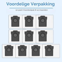 10 Stofzuigerzakken voor Dreame L10s/L20/L40/X40/X50/X60 Ultra, D10 Plus Gen 2, Aqua10, Mova P10 Pro/V50/S20 Ultra - Vervangende Stofzakken — thumbnail 4