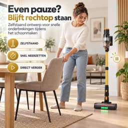 VOLOSON DSV112A draadloze steelstofzuiger - 50 kPa - 550 W - tot 65 min - touchscreen - goud — thumbnail 4
