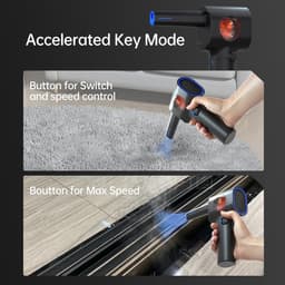 Elektrische Bladblazer - Stofverwijderaar - Apparaten Reinigen - Traploze Snelheid - 17.6 cm - Zwart — thumbnail 3