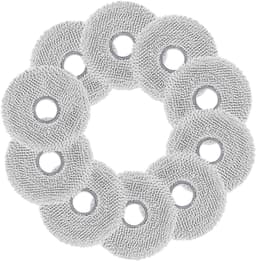 10-delige set dweildoeken voor Ecovacs Deebot T30 Pro Omni/T50 Omni, Pro/Max, N30 X5 - Accessoires voor robotstofzuigers - Ronde dweildoeken - 10 stuks - Grijs — thumbnail 2