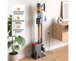 Lubluelu X1000 Draagbare staafstofzuiger Steelstofzuiger met stofopvangstation van 2,5L – 60Kpa Automatisch ledigingsstation - 50 Min Gebruikstijd - Anti-klit Borstel - met Stofzak HEPA - filter - LED-koplampen