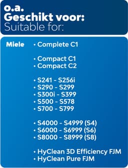 10x Dparts PRO stofzakken geschikt voor Miele FJM - met 2 filters - stofzuigerzakken HyClean 3D Efficiency FJM - HyClean Pure FJM - Compact C1, C2 en Complete C1 stofzuiger series - stofzuigzak MI30 — thumbnail 2