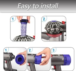 Motorachterklep geschikt voor Dyson V7 en V8 stofzuigers, inclusief 1 motorachterklep, 1 achterfilter en 2 voorfilters. — thumbnail 2