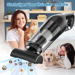 Kruimeldief - Handstofzuiger - 9000Pa - 120W - Nat en Droog – Zwart — thumbnail 4
