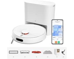 Xiaomi Robot Vacuum H40 – Robotstofzuiger met Automatisch Leegstation – 10000Pa Zuigkracht – LDS Lasernavigatie – Anti-klit Borstel – Slimme Kaartnavigatie – 180 min Accuduur – App & Spraakbediening
