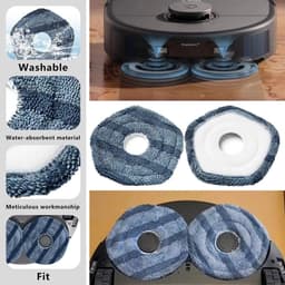 casalora® - stofzuigeraccessoires - Vervangende accessoires geschikt voor de Eufy X10 Pro Omni robotstofzuiger - 28-delige set - 2 hoofdborstels, 6 zijborstels, 4 HEPA-filters, 6 stofzakken, 8 dweilpads - Stofzuigerzakken — thumbnail 4
