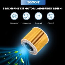 SQOON® Filterset geschikt voor Kärcher WD1, WD2, WD3 - Gelijk aan model: 6.414-552.0 / KFI 3310- 3 stuks — thumbnail 4