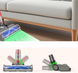 Borstelkop Compatibel Met Dyson - Vervangende Motorkop - Stofzuigerborstelkop Met Led-Verlichting - Geschikt Voor Dyson V7/V8/V10/V11/V15 — thumbnail 4