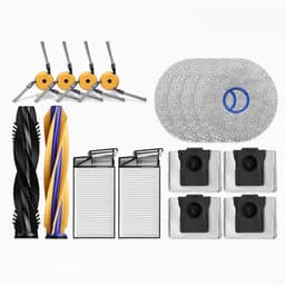 16stuks - geschikt voor dreame robotstofzuiger -geschikt voor dremel X60 Max Ultra robotstofzuiger - inclusief 2 hoofdrolborstels - 4 dweilpads - 4 stofzakken - 4 zijborstels - 2 HEPA-filter — thumbnail 1